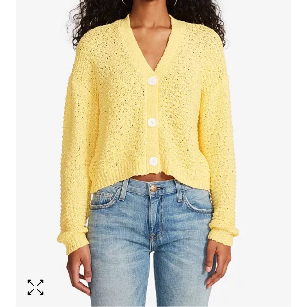Bb Dakota Bonfire Cropped Cardigan in Sunshine Yellow | S